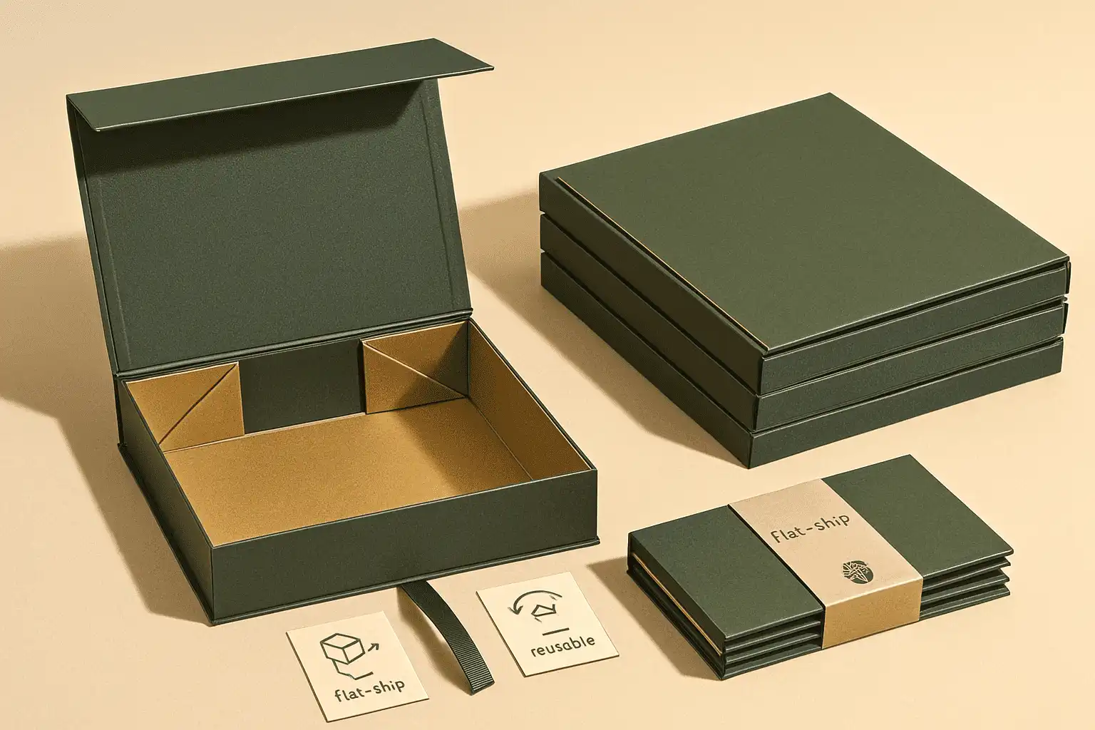 Foldable rigid boxes Foldable rigid boxes